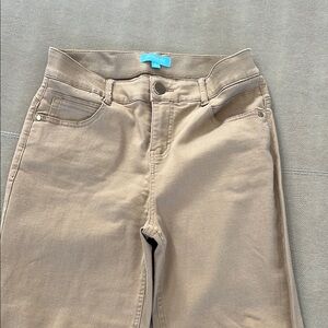 Draper James Tan Straight Leg Jeans Smooth Finish